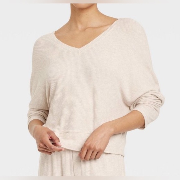 NWT Auden Cozy Ribbed Pullover- Oatmeal/ Size Small - Picture 1 of 7
